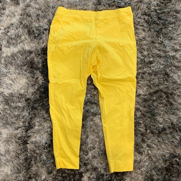 SIMPLY EMMA-Bright Yellow rayon stretch straight jean-style-20W - Picture 1 of 4